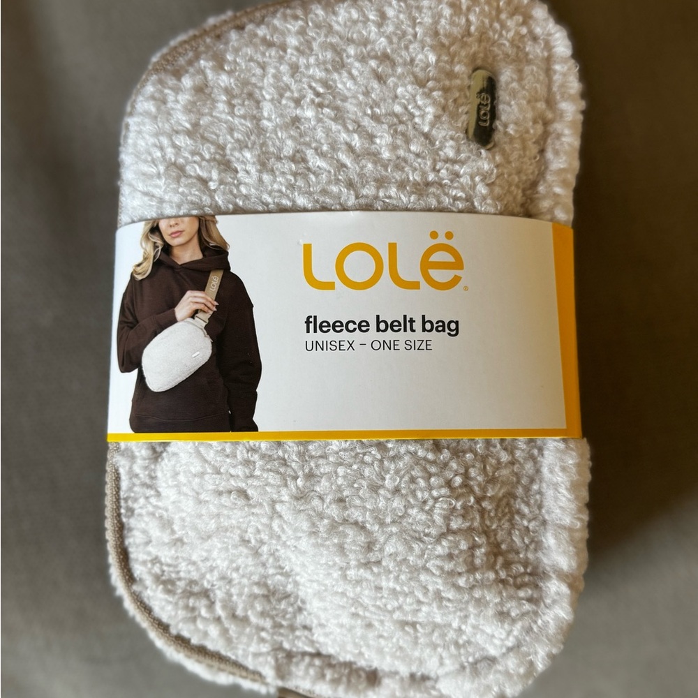 Lole Beige Fleece Belt Bag